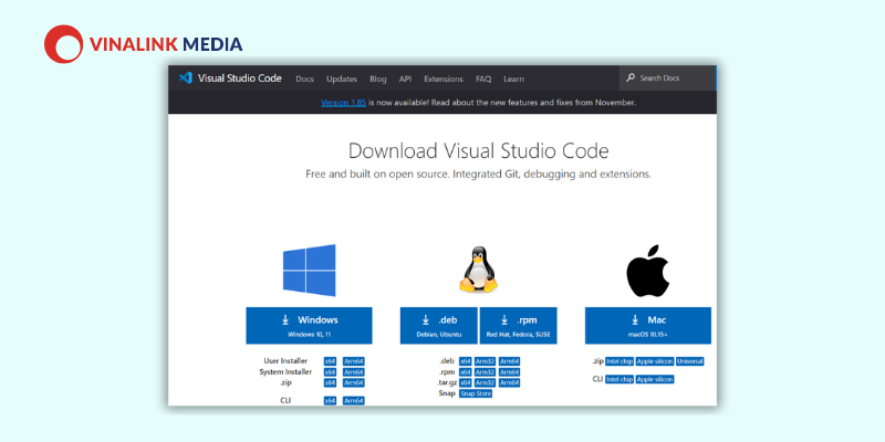 Phần mềm thiết kế đa nền tảng Visual Studio Code